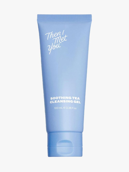 Then I Met You Soothing Tea Cleansing Gel in branded tube component on a light gray background