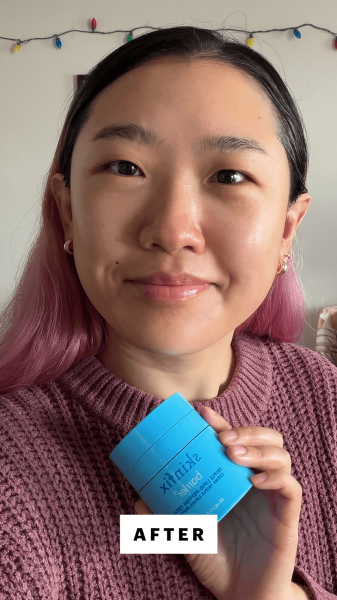 Han after applying the SkinFix Barrier Triple LipidPeptide Cream